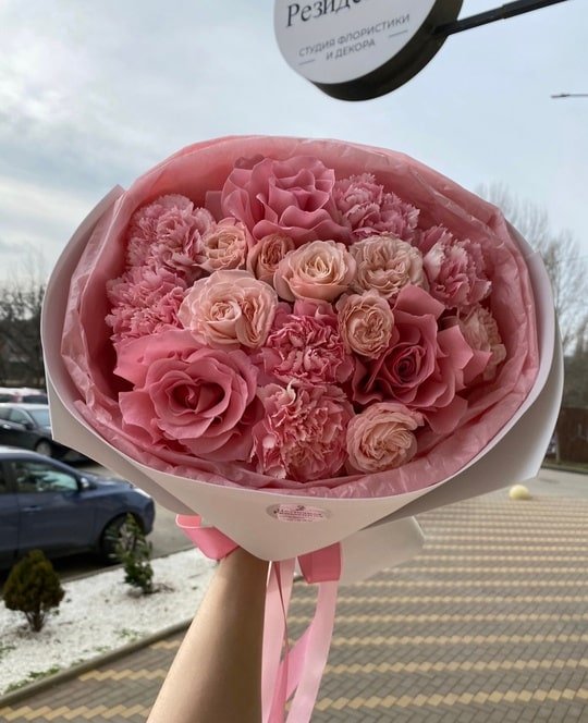Букет в персиковой гамме